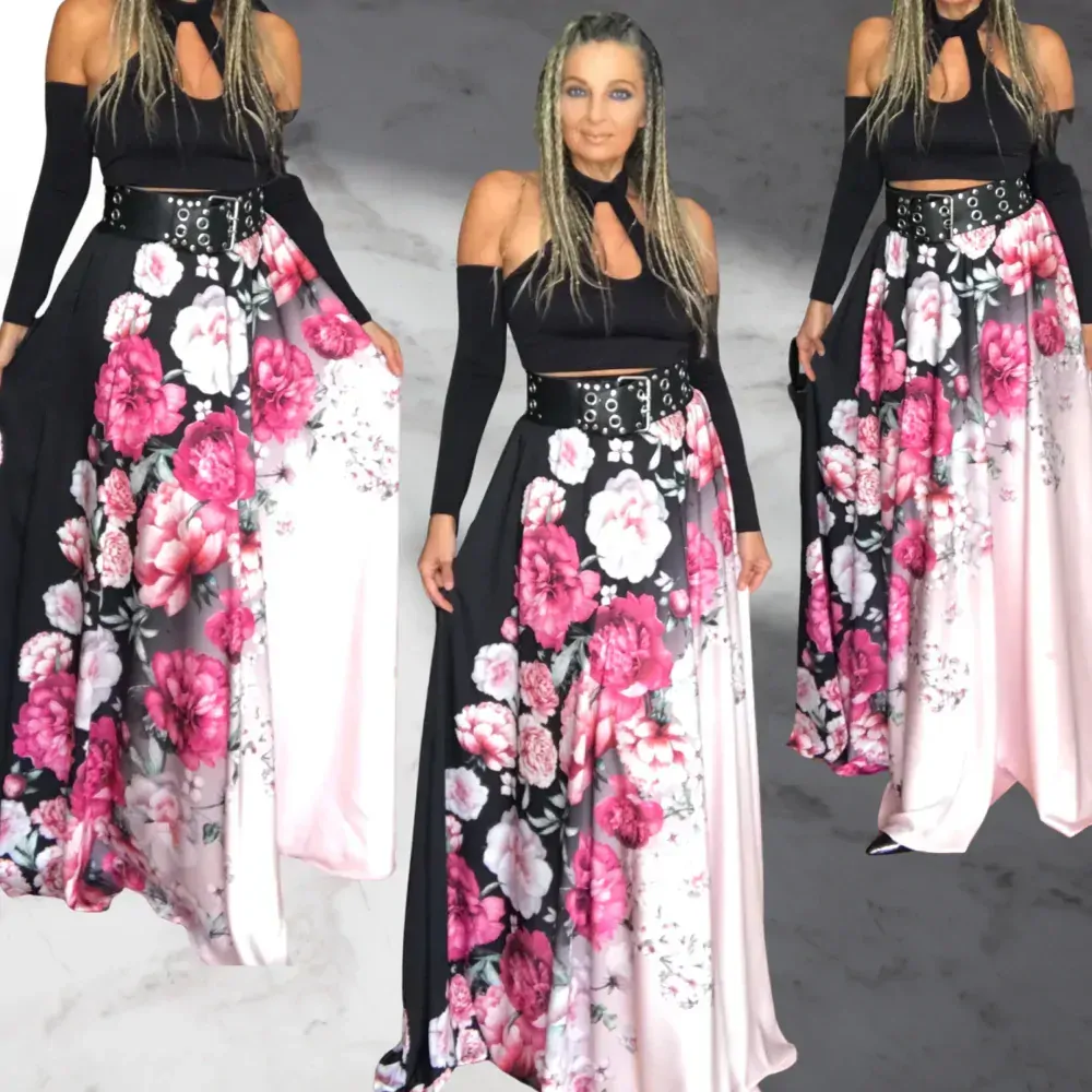 Dlouhá letní sukně - maxi sukně BOROS SK-L-FLW 011